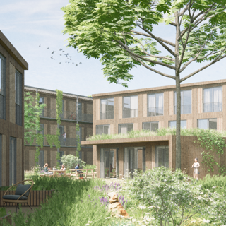 Impressie binnentuin Ruimtebaan